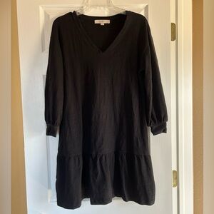 LOFT Black V-Neck Tunic Top